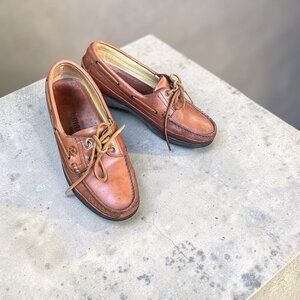 Mephisto Men's Spinnaker Brown Leather Boat Shoes Size 8.5 US